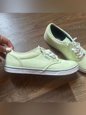 Vans Low-Top Canvas Sneakers in Mint Green